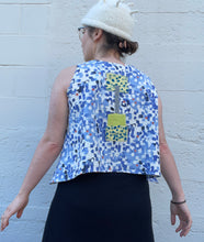 Garden in the Sky / Isabella Tank / 1-of-a-kind / hand-painted + collaged