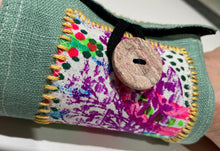 Wrist-Cuff / one-of-a-kind / hand-painted & hand-embroidered