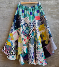 A Garden of Colors / Bianca Skirt / one-of-a-kind / collaged / waist size 27.5"-37.5"