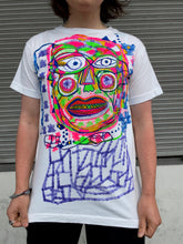 who am i today / Hand-Painted Art Tee-Shirt / S/M