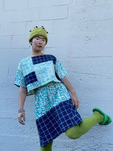 frogs jump here too / Bianca Skirt / one-of-a-kind / hand-painted / waist size 27"-37"
