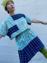 frogs jump here too / Bianca Skirt / one-of-a-kind / hand-painted / waist size 27"-37"
