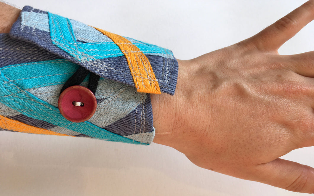 Wrist-Cuff / one-of-a-kind / collaged