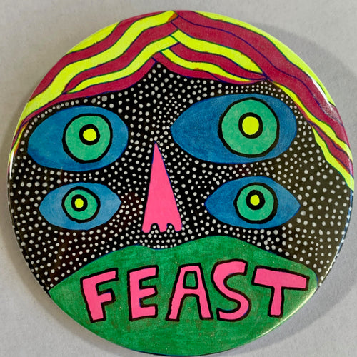 Feast / ART PIN / one-of-a-kind & hand-painted